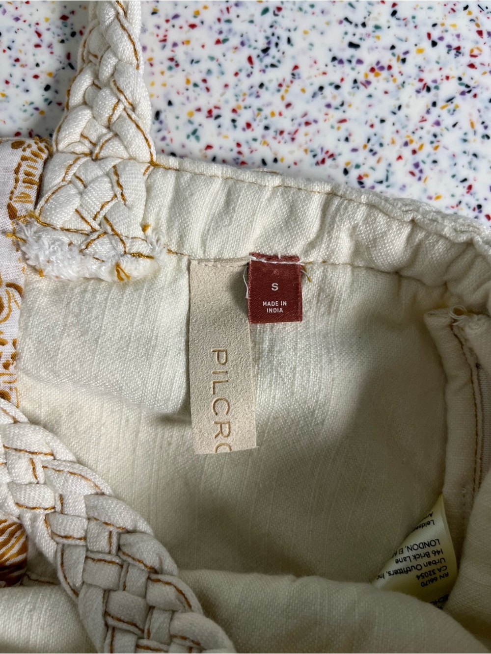 Anthropologie Pilcro Cropped Lace Back Corset Top Cream Boho Women’s Size S - Picture 3 of 7